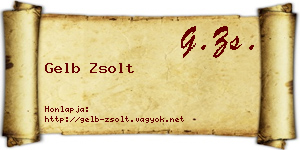 Gelb Zsolt névjegykártya